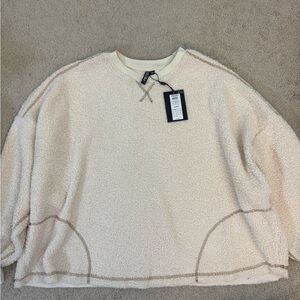 Pieces Brand Cozy Cream Sherpa Sweatshirt
